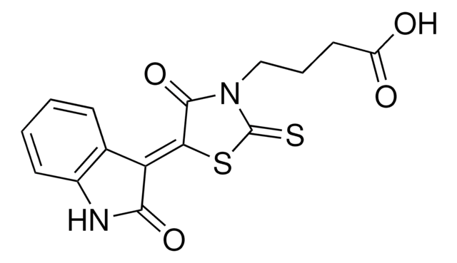 4-[(5Z)-4-OXO-5-(2-OXO-1,2-DIHYDRO-3H-INDOL-3-YLIDENE)-2-THIOXO-1,3-THIAZOLIDIN-3-YL]BUTANOIC ACID AldrichCPR
