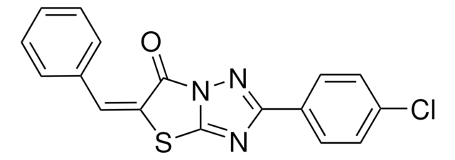 5-BENZYLIDENE-2-(4-CHLOROPHENYL)(1,3)THIAZOLO(3,2-B)(1,2,4)TRIAZOL-6(5H)-ONE AldrichCPR