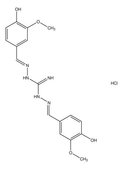 (2E)-2-(4-hydroxy-3-methoxybenzylidene)-N'-[(E)-(4-hydroxy-3-methoxyphenyl)methylidene]hydrazinecarboximidohydrazide hydrochloride AldrichCPR