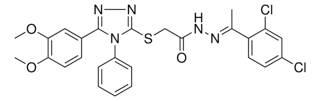 N'-[(E)-1-(2,4-DICHLOROPHENYL)ETHYLIDENE]-2-{[5-(3,4-DIMETHOXYPHENYL)-4-PHENYL-4H-1,2,4-TRIAZOL-3-YL]SULFANYL}ACETOHYDRAZIDE AldrichCPR