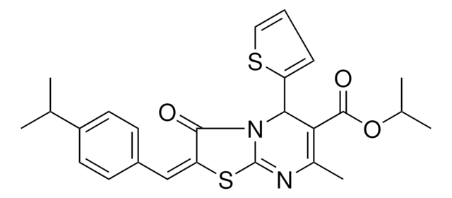 ISOPROPYL (2E)-2-(4-ISOPROPYLBENZYLIDENE)-7-METHYL-3-OXO-5-(2-THIENYL)-2,3-DIHYDRO-5H-[1,3]THIAZOLO[3,2-A]PYRIMIDINE-6-CARBOXYLATE AldrichCPR