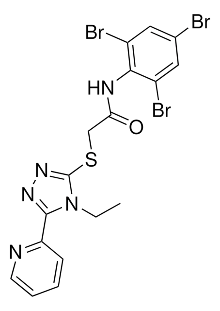 2-{[4-ETHYL-5-(2-PYRIDINYL)-4H-1,2,4-TRIAZOL-3-YL]SULFANYL}-N-(2,4,6-TRIBROMOPHENYL)ACETAMIDE AldrichCPR