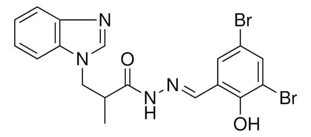 3-(1H-BENZIMIDAZOL-1-YL)N'-(3,5-DI-BR-2-HO-BENZYLIDENE)-2-METHYLPROPANOHYDRAZIDE AldrichCPR