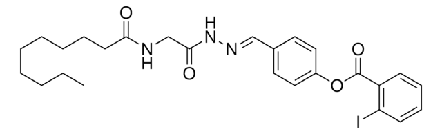 4-(2-((DECANOYLAMINO)ACETYL)CARBOHYDRAZONOYL)PHENYL 2-IODOBENZOATE AldrichCPR