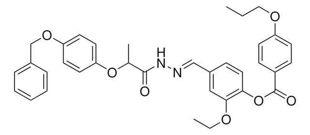 4-[(E)-({2-[4-(BENZYLOXY)PHENOXY]PROPANOYL}HYDRAZONO)METHYL]-2-ETHOXYPHENYL 4-PROPOXYBENZOATE AldrichCPR
