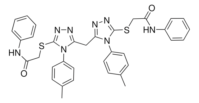 2-{[5-{[5-[(2-ANILINO-2-OXOETHYL)SULFANYL]-4-(4-METHYLPHENYL)-4H-1,2,4-TRIAZOL-3-YL]METHYL}-4-(4-METHYLPHENYL)-4H-1,2,4-TRIAZOL-3-YL]SULFANYL}-N-PHENYLACETAMIDE AldrichCPR