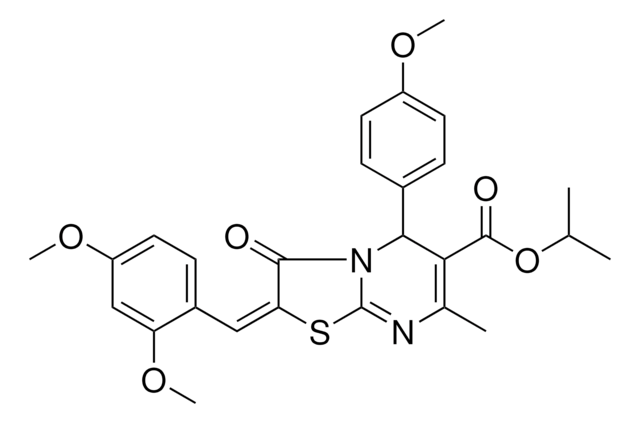 ISOPROPYL (2E)-2-(2,4-DIMETHOXYBENZYLIDENE)-5-(4-METHOXYPHENYL)-7-METHYL-3-OXO-2,3-DIHYDRO-5H-[1,3]THIAZOLO[3,2-A]PYRIMIDINE-6-CARBOXYLATE AldrichCPR