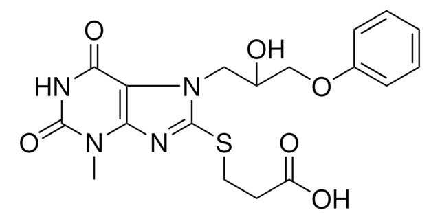 3-{[7-(2-HYDROXY-3-PHENOXYPROPYL)-3-METHYL-2,6-DIOXO-2,3,6,7-TETRAHYDRO-1H-PURIN-8-YL]SULFANYL}PROPANOIC ACID AldrichCPR