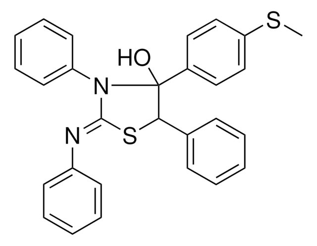 4-(4-METHYLSULFANYL-PHENYL)-3,5-DIPHENYL-2-PHENYLIMINO-THIAZOLIDIN-4-OL AldrichCPR