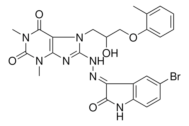 8-[(2E)-2-(5-BROMO-2-OXO-1,2-DIHYDRO-3H-INDOL-3-YLIDENE)HYDRAZINO]-7-[2-HYDROXY-3-(2-METHYLPHENOXY)PROPYL]-1,3-DIMETHYL-3,7-DIHYDRO-1H-PURINE-2,6-DIONE AldrichCPR