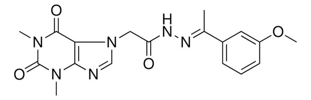 2-(1,3-DIMETHYL-2,6-DIOXO-1,2,3,6-TETRAHYDRO-7H-PURIN-7-YL)-N'-[(E)-1-(3-METHOXYPHENYL)ETHYLIDENE]ACETOHYDRAZIDE AldrichCPR