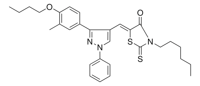 (5Z)-5-{[3-(4-BUTOXY-3-METHYLPHENYL)-1-PHENYL-1H-PYRAZOL-4-YL]METHYLENE}-3-HEXYL-2-THIOXO-1,3-THIAZOLIDIN-4-ONE AldrichCPR