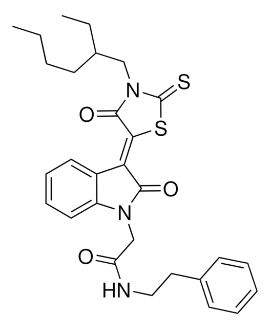 2-{(3Z)-3-[3-(2-ETHYLHEXYL)-4-OXO-2-THIOXO-1,3-THIAZOLIDIN-5-YLIDENE]-2-OXO-2,3-DIHYDRO-1H-INDOL-1-YL}-N-(2-PHENYLETHYL)ACETAMIDE AldrichCPR