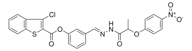 3-((E)-{2-[2-(4-NITROPHENOXY)PROPANOYL]HYDRAZONO}METHYL)PHENYL 3-CHLORO-1-BENZOTHIOPHENE-2-CARBOXYLATE AldrichCPR