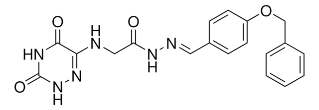 N'-{(E)-[4-(BENZYLOXY)PHENYL]METHYLIDENE}-2-[(3,5-DIOXO-2,3,4,5-TETRAHYDRO-1,2,4-TRIAZIN-6-YL)AMINO]ACETOHYDRAZIDE AldrichCPR