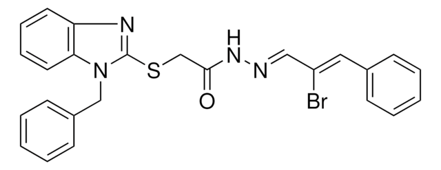 2-[(1-BENZYL-1H-BENZIMIDAZOL-2-YL)SULFANYL]-N'-[(E,2Z)-2-BROMO-3-PHENYL-2-PROPENYLIDENE]ACETOHYDRAZIDE AldrichCPR