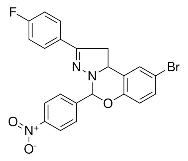 9-BR-2-(4-FLUORO-PH)-5-(4-NITRO-PH)-1,10B-DIHYDROPYRAZOLO(1,5-C)(1,3)BENZOXAZINE AldrichCPR