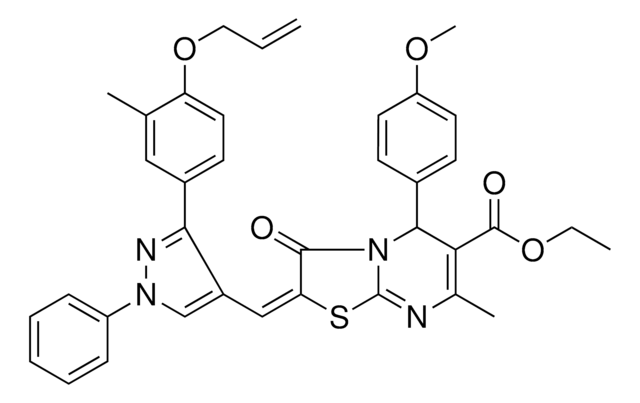 ETHYL (2E)-2-({3-[4-(ALLYLOXY)-3-METHYLPHENYL]-1-PHENYL-1H-PYRAZOL-4-YL}METHYLENE)-5-(4-METHOXYPHENYL)-7-METHYL-3-OXO-2,3-DIHYDRO-5H-[1,3]THIAZOLO[3,2-A]PYRIMIDINE-6-CARBOXYLATE AldrichCPR