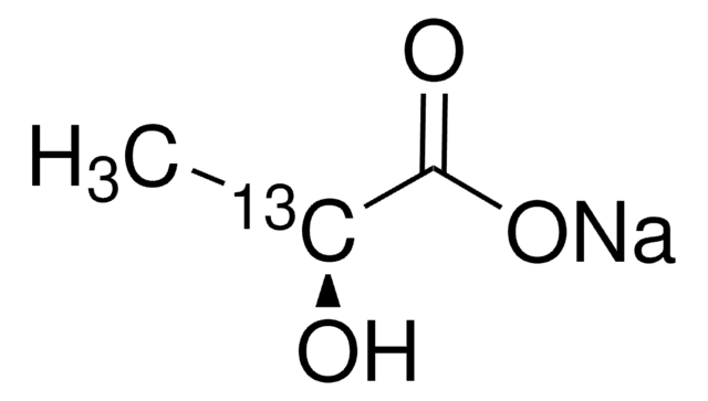 L-乳酸钠-2-13C 溶液 endotoxin tested, 45-55&#160;% (w/w) in H2O, &#8805;99% 13C, &#8805;98% (CP), &#8805;98% (Chiral Purity, HPLC)