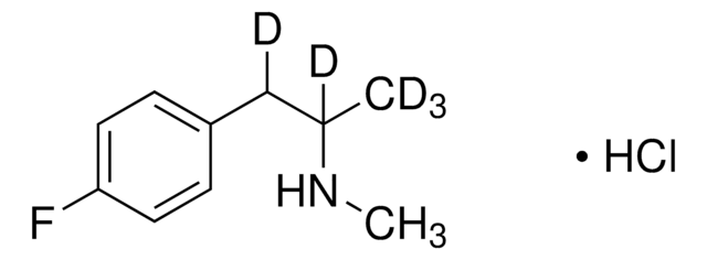 (±)-4-Fluoromethamphetamine-D5 (side chain) hydrochloride solution 100&#160;&#956;g/mL in methanol (as free base), ampule of 1&#160;mL, certified reference material, Cerilliant&#174;