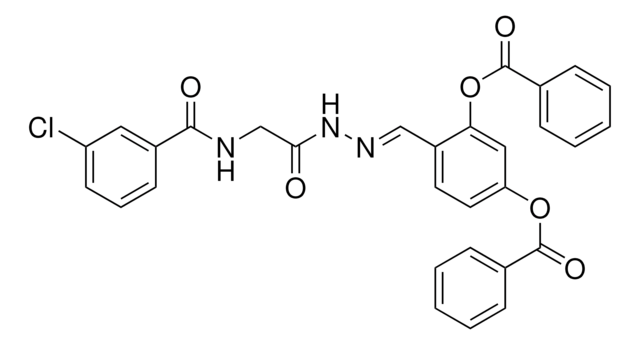 5-(BENZOYLOXY)-2-(2-(((3-CHLOROBENZOYL)AMINO)AC)CARBOHYDRAZONOYL)PHENYL BENZOATE AldrichCPR