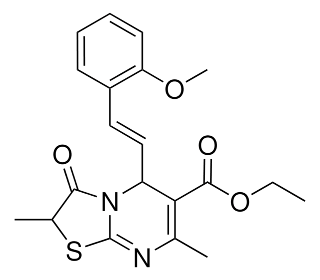 ETHYL 5-[(E)-2-(2-METHOXYPHENYL)ETHENYL]-2,7-DIMETHYL-3-OXO-2,3-DIHYDRO-5H-[1,3]THIAZOLO[3,2-A]PYRIMIDINE-6-CARBOXYLATE AldrichCPR