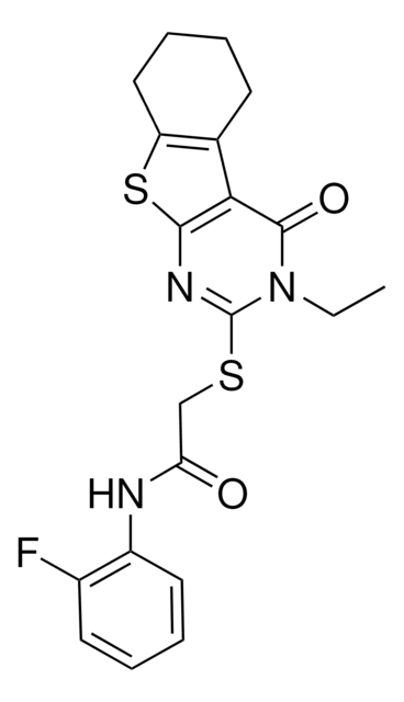 2-[(3-ETHYL-4-OXO-3,4,5,6,7,8-HEXAHYDRO[1]BENZOTHIENO[2,3-D]PYRIMIDIN-2-YL)SULFANYL]-N-(2-FLUOROPHENYL)ACETAMIDE AldrichCPR