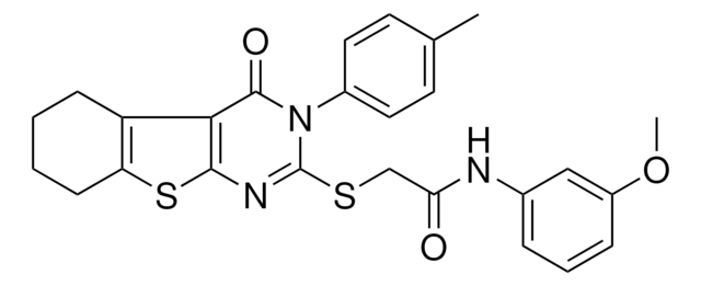 N-(3-METHOXYPHENYL)-2-{[3-(4-METHYLPHENYL)-4-OXO-3,4,5,6,7,8-HEXAHYDRO[1]BENZOTHIENO[2,3-D]PYRIMIDIN-2-YL]SULFANYL}ACETAMIDE AldrichCPR