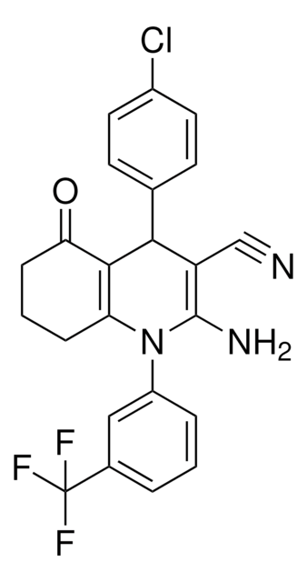 2-AMINO-4-(4-CHLOROPHENYL)-5-OXO-1-[3-(TRIFLUOROMETHYL)PHENYL]-1,4,5,6,7,8-HEXAHYDRO-3-QUINOLINECARBONITRILE AldrichCPR