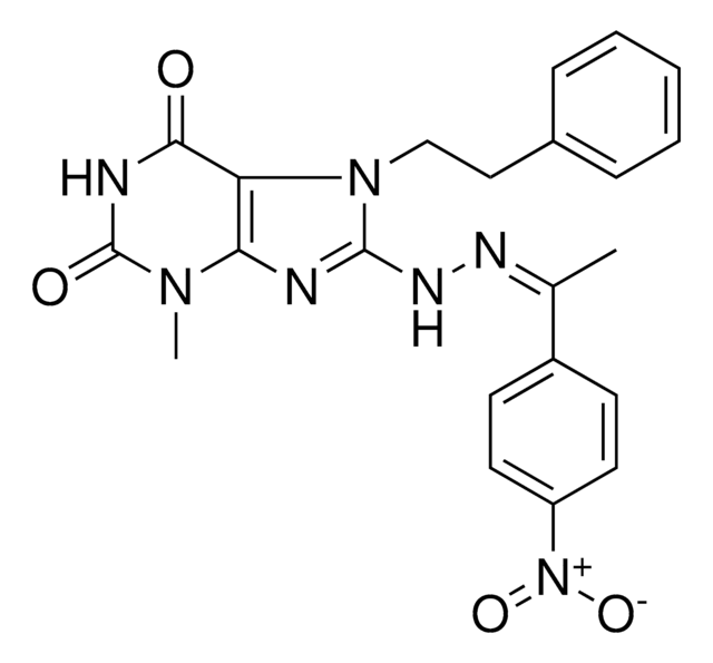 3-ME-8-(N'-(1-(4-NITRO-PH)-ETHYLIDENE)-HYDRAZINO)7-PHENETHYL-2H-PURINE-2,6-DIONE AldrichCPR