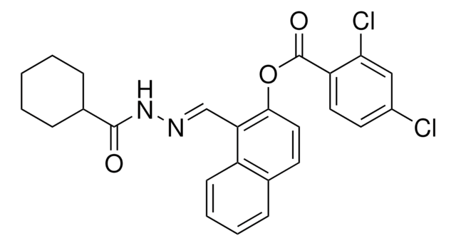 1-(2-(CYCLOHEXYLCARBONYL)CARBOHYDRAZONOYL)-2-NAPHTHYL 2,4-DICHLOROBENZOATE AldrichCPR
