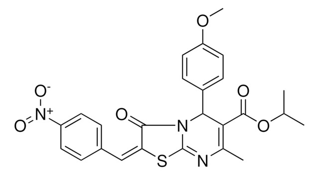 ISOPROPYL (2E)-5-(4-METHOXYPHENYL)-7-METHYL-2-(4-NITROBENZYLIDENE)-3-OXO-2,3-DIHYDRO-5H-[1,3]THIAZOLO[3,2-A]PYRIMIDINE-6-CARBOXYLATE AldrichCPR