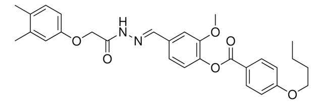 4-(2-((3,4-DIMETHYLPHENOXY)AC)CARBOHYDRAZONOYL)-2-METHOXYPHENYL 4-BUTOXYBENZOATE AldrichCPR