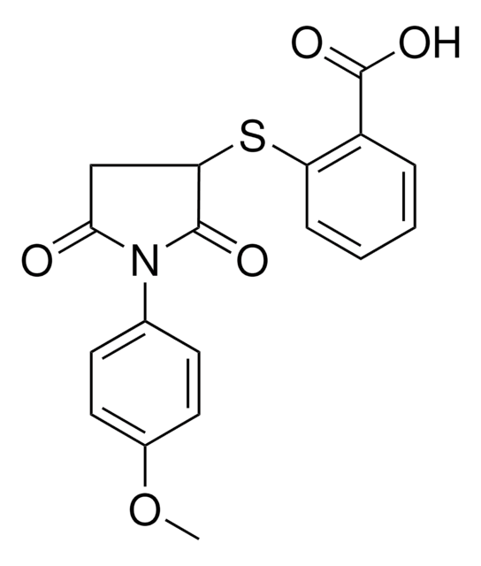2-(1-(4-METHOXY-PHENYL)-2,5-DIOXO-PYRROLIDIN-3-YLSULFANYL)-BENZOIC ACID AldrichCPR