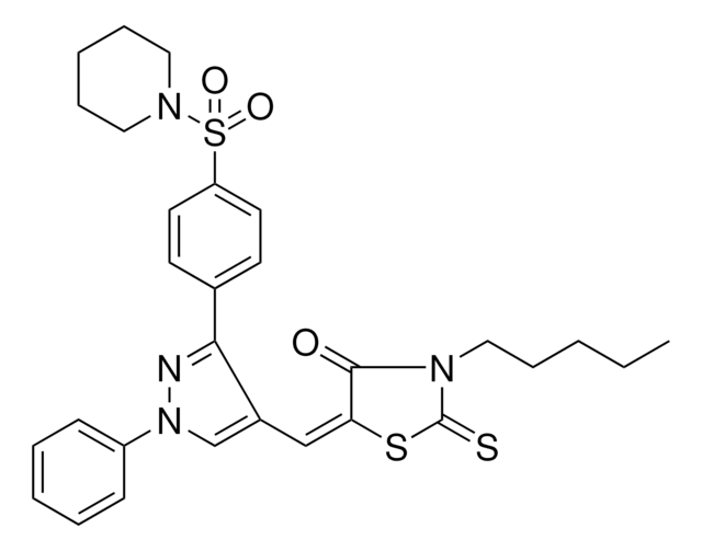 (5E)-3-PENTYL-5-({1-PHENYL-3-[4-(1-PIPERIDINYLSULFONYL)PHENYL]-1H-PYRAZOL-4-YL}METHYLENE)-2-THIOXO-1,3-THIAZOLIDIN-4-ONE AldrichCPR