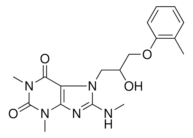 7-[2-HYDROXY-3-(2-METHYLPHENOXY)PROPYL]-1,3-DIMETHYL-8-(METHYLAMINO)-3,7-DIHYDRO-1H-PURINE-2,6-DIONE AldrichCPR