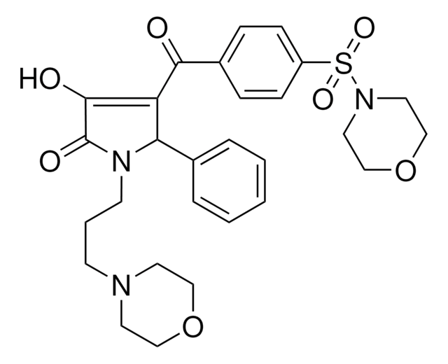 3-HYDROXY-1-[3-(4-MORPHOLINYL)PROPYL]-4-[4-(4-MORPHOLINYLSULFONYL)BENZOYL]-5-PHENYL-1,5-DIHYDRO-2H-PYRROL-2-ONE AldrichCPR