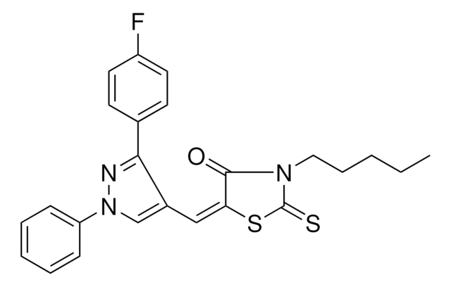 (5E)-5-{[3-(4-FLUOROPHENYL)-1-PHENYL-1H-PYRAZOL-4-YL]METHYLENE}-3-PENTYL-2-THIOXO-1,3-THIAZOLIDIN-4-ONE AldrichCPR