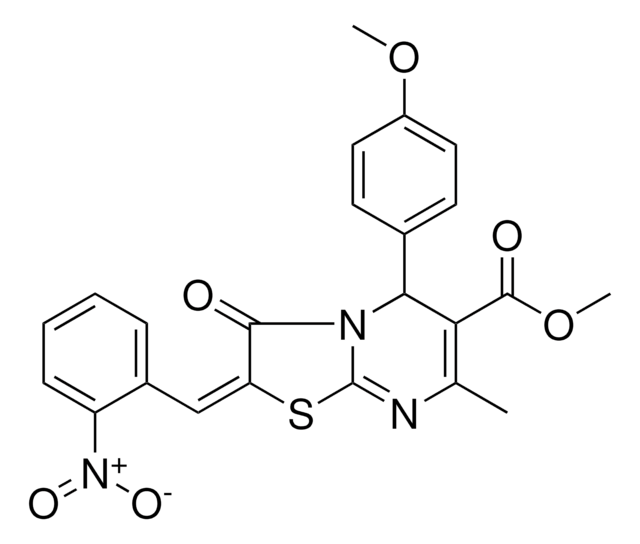 METHYL (2E)-5-(4-METHOXYPHENYL)-7-METHYL-2-(2-NITROBENZYLIDENE)-3-OXO-2,3-DIHYDRO-5H-[1,3]THIAZOLO[3,2-A]PYRIMIDINE-6-CARBOXYLATE AldrichCPR