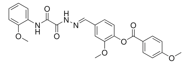 2-MEO-4-(2-((2-METHOXYANILINO)(OXO)AC)CARBOHYDRAZONOYL)PHENYL 4-METHOXYBENZOATE AldrichCPR
