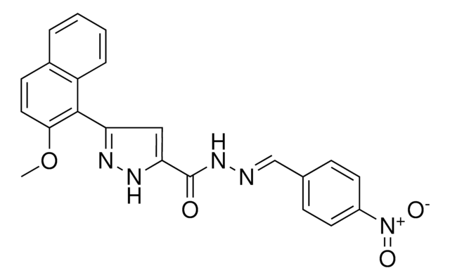 3-(2-METHOXY-1-NAPHTHYL)-N'-[(E)-(4-NITROPHENYL)METHYLIDENE]-1H-PYRAZOLE-5-CARBOHYDRAZIDE AldrichCPR