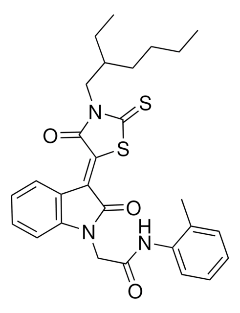 2-{(3Z)-3-[3-(2-ETHYLHEXYL)-4-OXO-2-THIOXO-1,3-THIAZOLIDIN-5-YLIDENE]-2-OXO-2,3-DIHYDRO-1H-INDOL-1-YL}-N-(2-METHYLPHENYL)ACETAMIDE AldrichCPR