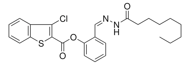 2-(2-NONANOYLCARBOHYDRAZONOYL)PHENYL 3-CHLORO-1-BENZOTHIOPHENE-2-CARBOXYLATE AldrichCPR