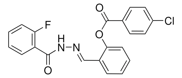2-(2-(2-FLUOROBENZOYL)CARBOHYDRAZONOYL)PHENYL 4-CHLOROBENZOATE AldrichCPR