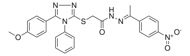 2-{[5-(4-METHOXYPHENYL)-4-PHENYL-4H-1,2,4-TRIAZOL-3-YL]SULFANYL}-N'-[(E)-1-(4-NITROPHENYL)ETHYLIDENE]ACETOHYDRAZIDE AldrichCPR