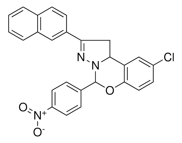 9-CL-2-(2-NAPHTHYL)-5-(4-NITRO-PH)-1,10B-DIHYDROPYRAZOLO(1,5-C)(1,3)BENZOXAZINE AldrichCPR