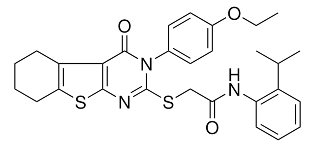 2-{[3-(4-ETHOXYPHENYL)-4-OXO-3,4,5,6,7,8-HEXAHYDRO[1]BENZOTHIENO[2,3-D]PYRIMIDIN-2-YL]SULFANYL}-N-(2-ISOPROPYLPHENYL)ACETAMIDE AldrichCPR