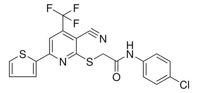 N-(4-CL-PH)-2-((3-CYANO-6-(2-THIENYL)-4-(TRI-F-ME)-2-PYRIDINYL)THIO)ACETAMIDE AldrichCPR