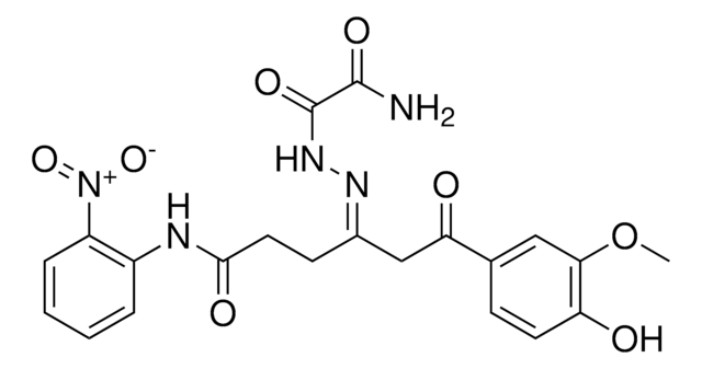 4-((AMINO(OXO)AC)HYDRAZONO)-6-(4-HO-3-METHOXY-PH)-N-(2-NITRO-PH)-6-OXOHEXANAMIDE AldrichCPR