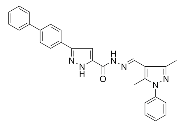 3-[1,1'-BIPHENYL]-4-YL-N'-[(E)-(3,5-DIMETHYL-1-PHENYL-1H-PYRAZOL-4-YL)METHYLIDENE]-1H-PYRAZOLE-5-CARBOHYDRAZIDE AldrichCPR
